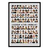 Art-Poster - Legendary Action Movie Heroes - Olivier Bourdereau - avec cadre  noir 50 x 70 cm